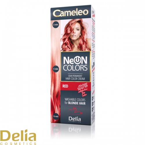 CAMELEO - NEON COLORS Polutrajna farba za kosu - crvena 60ml
